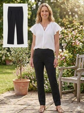 CATO Black Stretch Pants S Pull-On Amazing Work Wear Essentials Classic Pockets